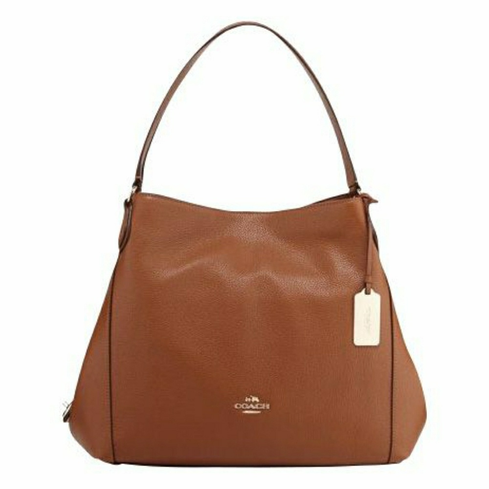 Coach Edie 31 Leather Shoulder Bag-Saddle